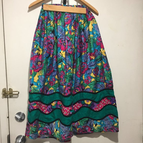 VINTAGE SUTTLES & SEAWINDS MAXI SKIRTS SIZE 26 - Picture 5 of 7